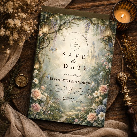 Toverachtige Boselfenbruiloft Save The Date
