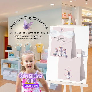 Toverachtige Eenhoorn Baby Shower Favor Doos Bedankdoosjes