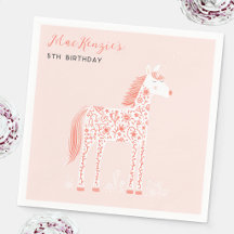 Toverachtige Eenhoorn Blush Roze Verjaardagsfeestj