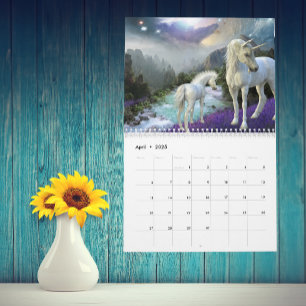 Toverachtige Eenhoorn Familie Veulens Fantasie Elk Kalender