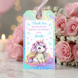 Toverachtige Eenhoorn Glitter Verjaardagsfeest Fav Cadeaulabel