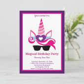 Toverachtige Eenhoorn Verjaardag Kaart (Staand voorkant)