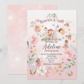 Toverachtige Fee Tuin Verjaardagsuitnodigingen Kaart (Voorkant / Achterkant)