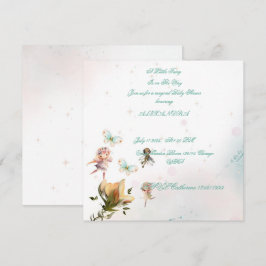 Toverachtige feeëntuin baby uitnodigingskaart kaart