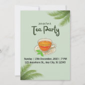 Toverachtige Groene Theepartij Uitnodigingen (Voorkant)