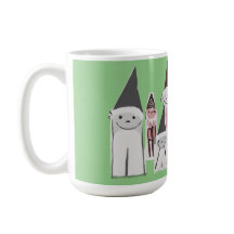 Toverachtige Kabouterfamilie Groen 15oz Koffiemok