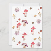 toverachtige paddenstoel baby shower bos bosland kaart (Achterkant)
