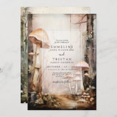 Toverachtige Paddenstoelen Bruiloftsinvitaties voo Kaart (Voorkant / Achterkant)