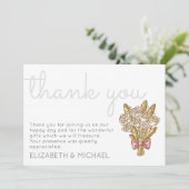 Toverachtige Rozen Bedankkaart Trouwkaart (Staand voorkant)