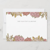 Toverachtige Rozen Bedankkaart Trouwkaart (Achterkant)