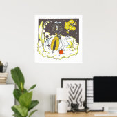 Toverachtige sprookjesboek bruiloft in het bos  poster (Thuiskantoor)