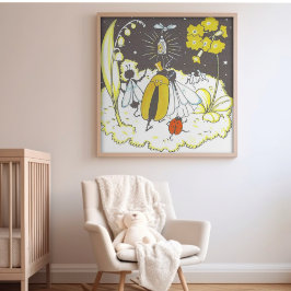 Toverachtige sprookjesboek bruiloft in het bos poster