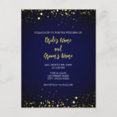 Toverachtige sterrenhemel trouwuitnodiging briefkaart (Voorkant)