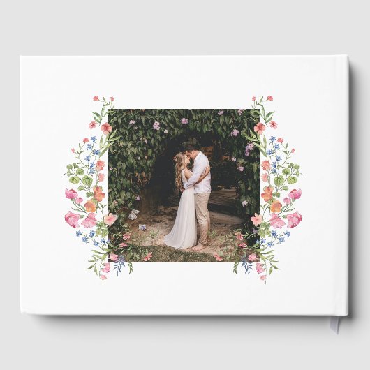 Toverachtige Tuin Wilde Bloemen Bruiloft Gastenboek (Achterkant)