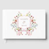 Toverachtige Tuin Wilde Bloemen Bruiloft Gastenboek (Voorkant)