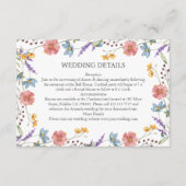Toverachtige Tuinbruiloft met Wilde Bloemen Detail Informatiekaartje (Voorkant)