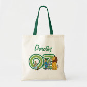 Toverachtige Wizard of Oz-figuren en tekstletters Tote Bag (Voorkant)