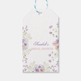 Toverachtige zachte wilde bloemen cottage tuin bru cadeaulabel