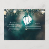 Toverachtige zomerkernlichten Save the Date Aankondigingskaart (Achterkant)