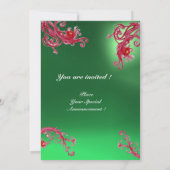 TOVERBESJES 4, MONOGRAM rode jade Kaart (Achterkant)
