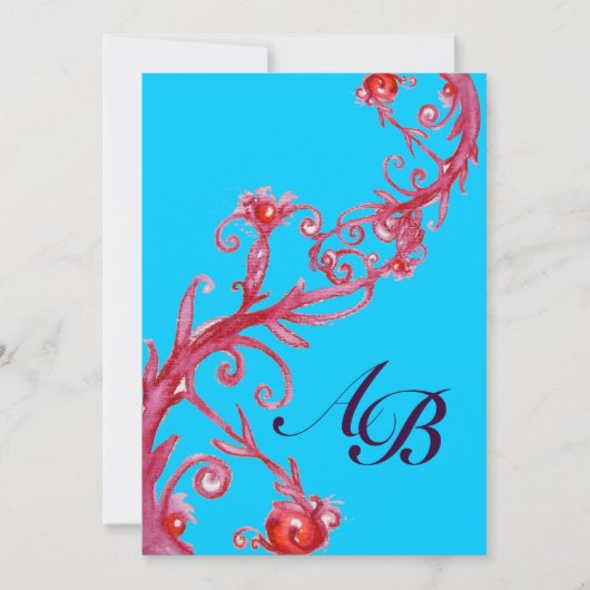 TOVERBESSEN, INITIALEN rood blauw Kaart (Voorkant)