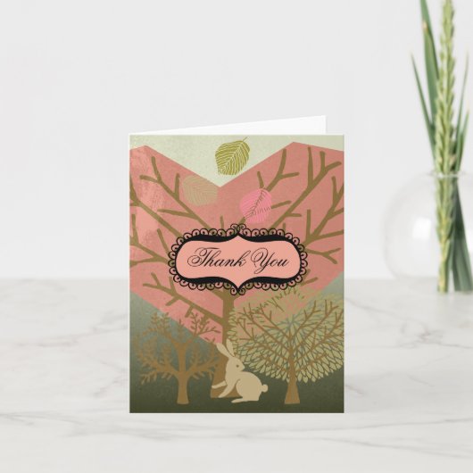 Toverbos Konijn Bedankkaartjes Bedankkaart (Voorkant)