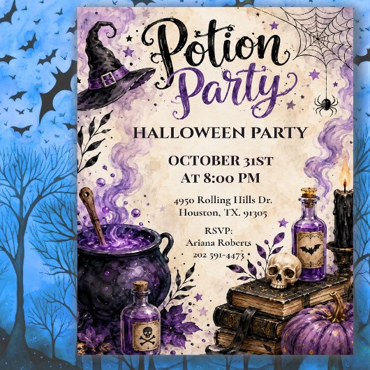Toverdrank Feest Halloween Feest Viering Kaart