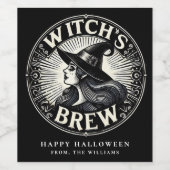 Toverdrank Halloween Feest Heksendrank Wijnlabel Wijn Etiket (Enkel label)