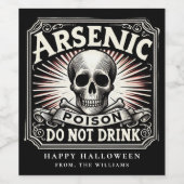 Toverdrank Halloween Feest Schedel Giftige Wijn La Etiket (Enkel label)