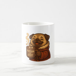 Toverdrank van Joy Pug Kunst | Cute Kersthond Ontw Koffiemok