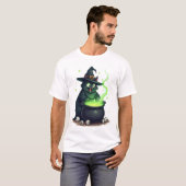 Toverdrankbrouwende Kat T-shirt (Voorkant volledig)