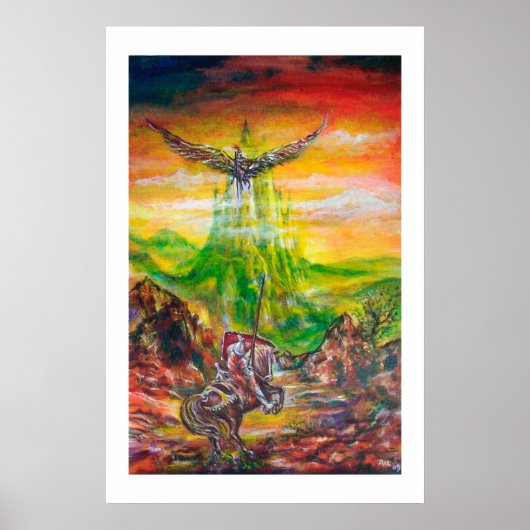 TOVERDUEL TUSSEN BRADAMANT EN NEGROMANCER POSTER (Voorkant)