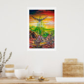 TOVERDUEL TUSSEN BRADAMANT EN NEGROMANCER POSTER (Keuken)
