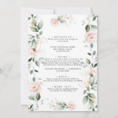 Toverende Blush Bloemen Gouden Bladeren Alles in E Kaart (Achterkant)