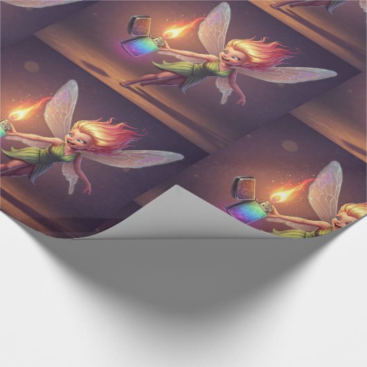 Toverfee Bruilofts Bruiloft Feest Cadeaupapier (Hoek)