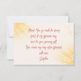 Toverfee silhouet kinderen verjaardag bedankkaart