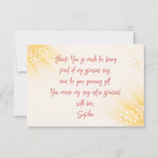 Toverfee silhouet kinderen verjaardag bedankkaart (Voorkant)