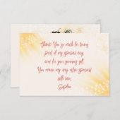 Toverfee silhouet kinderen verjaardag bedankkaart (Voorkant / Achterkant)