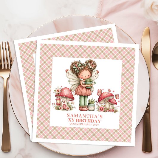 Toverfee Verjaardag Papieren Servetten Whimsical