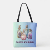 Toverfles Potions en Elixers Halloween Tote Bag (Achterkant)