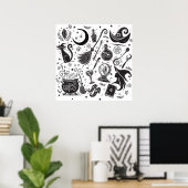 Toverheks Whimsy Wiccan Heidense Poster (Thuiskantoor)