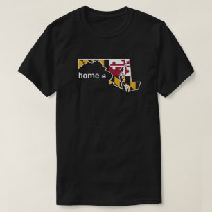 Toverhemd onder de vlag van Maryland (met krab) T-shirt