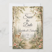 Toverige Bosbruiloft in het Woud Save The Date (Voorkant)