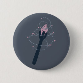 Toverige Halloween Magische Staf Ronde Button 5,7 Cm
