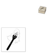 Toverige Halloween Magische Staf Rubberstempel (Gestempeld)