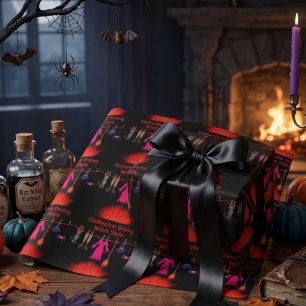 Toverige Heksenwaslijn Halloween Grafische Kunst Cadeaupapier