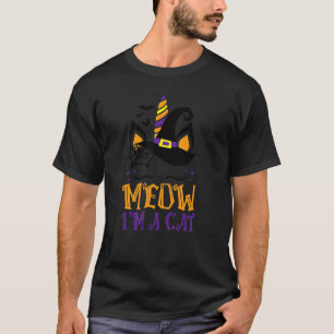 Toverige Magische Eenhoorn Miauw Ik Ben Een Kat Ha T-shirt