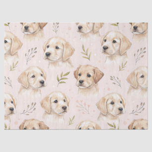 Toverige Puppy Waterverf Patroon (2) Tissuepapier