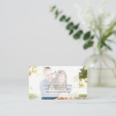 Toverige Vervagende Foto Huwelijkswebsite Visitekaartje (Staand voorkant)