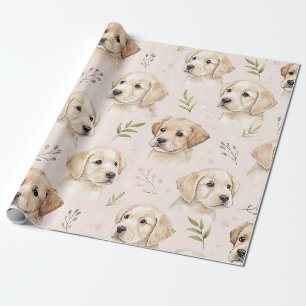 Toverige Waterverf Patroon Hondje (2) Cadeaupapier